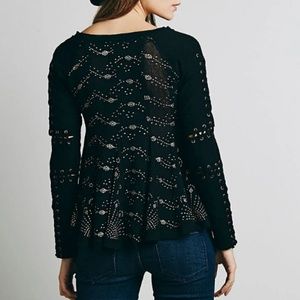 Free People New Romantic Heavy Metal Top